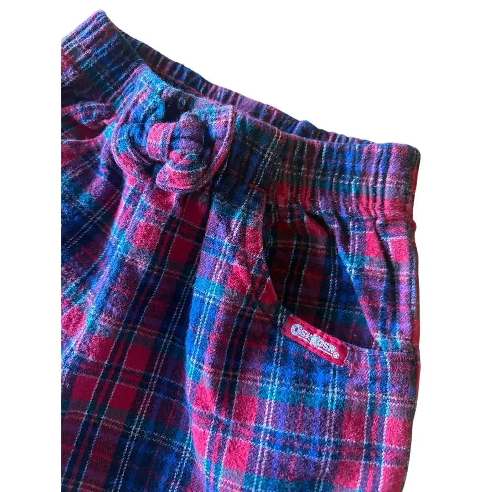Vintage1980s/1990s OshKosh B'gosh Tartan Plaid Trousers Pants With Bow